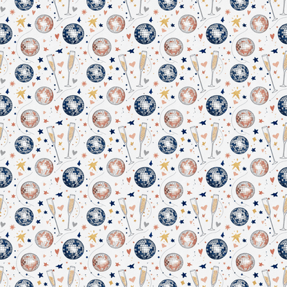 Disco Sips & Midnight Kisses – Martini & Disco Wrapping Paper