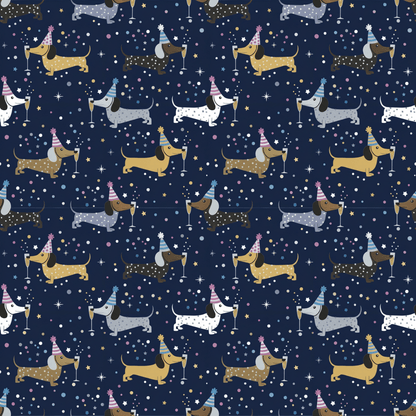 Midnight Zoomies & Champagne Dreams – Dachshund New Year’s Eve Wrapping
