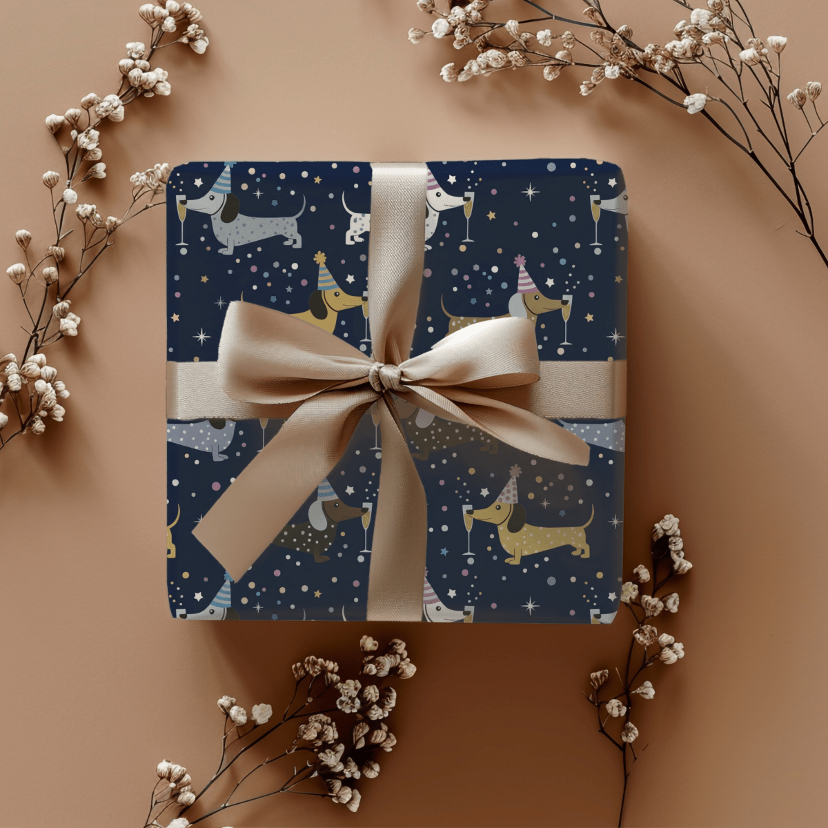 Midnight Zoomies & Champagne Dreams – Dachshund New Year’s Eve Wrapping