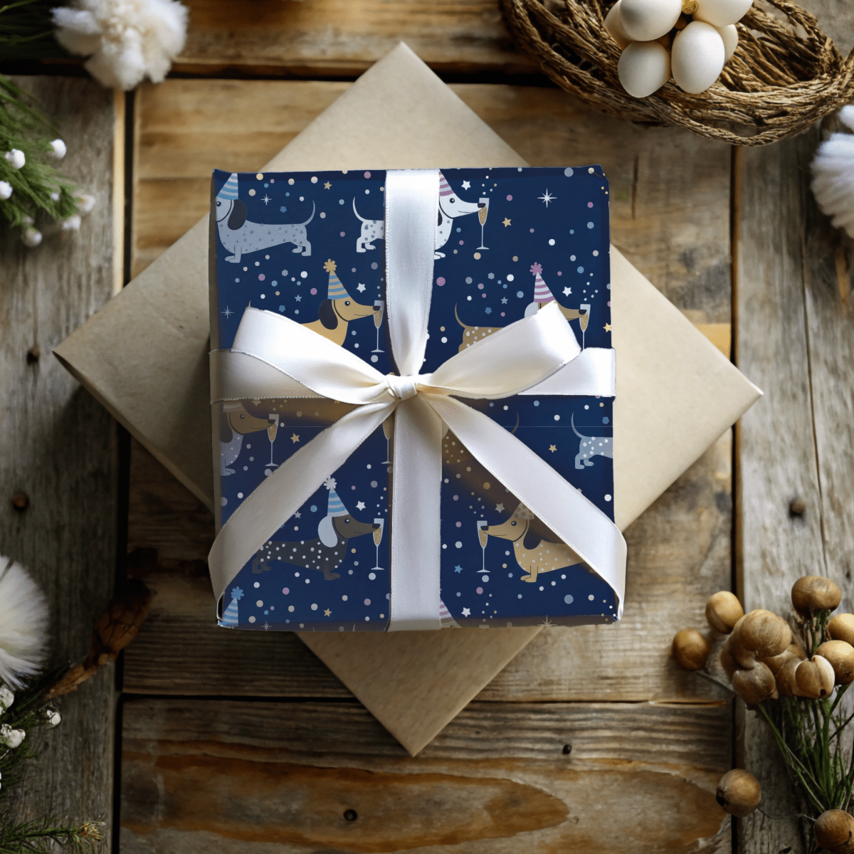 Midnight Zoomies & Champagne Dreams – Dachshund New Year’s Eve Wrapping