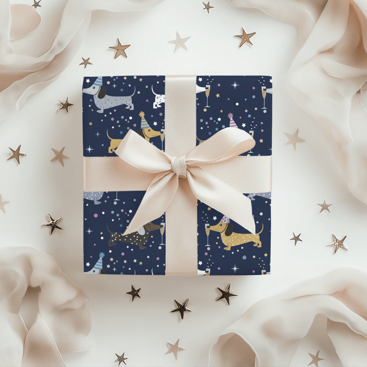 Midnight Zoomies & Champagne Dreams – Dachshund New Year’s Eve Wrapping