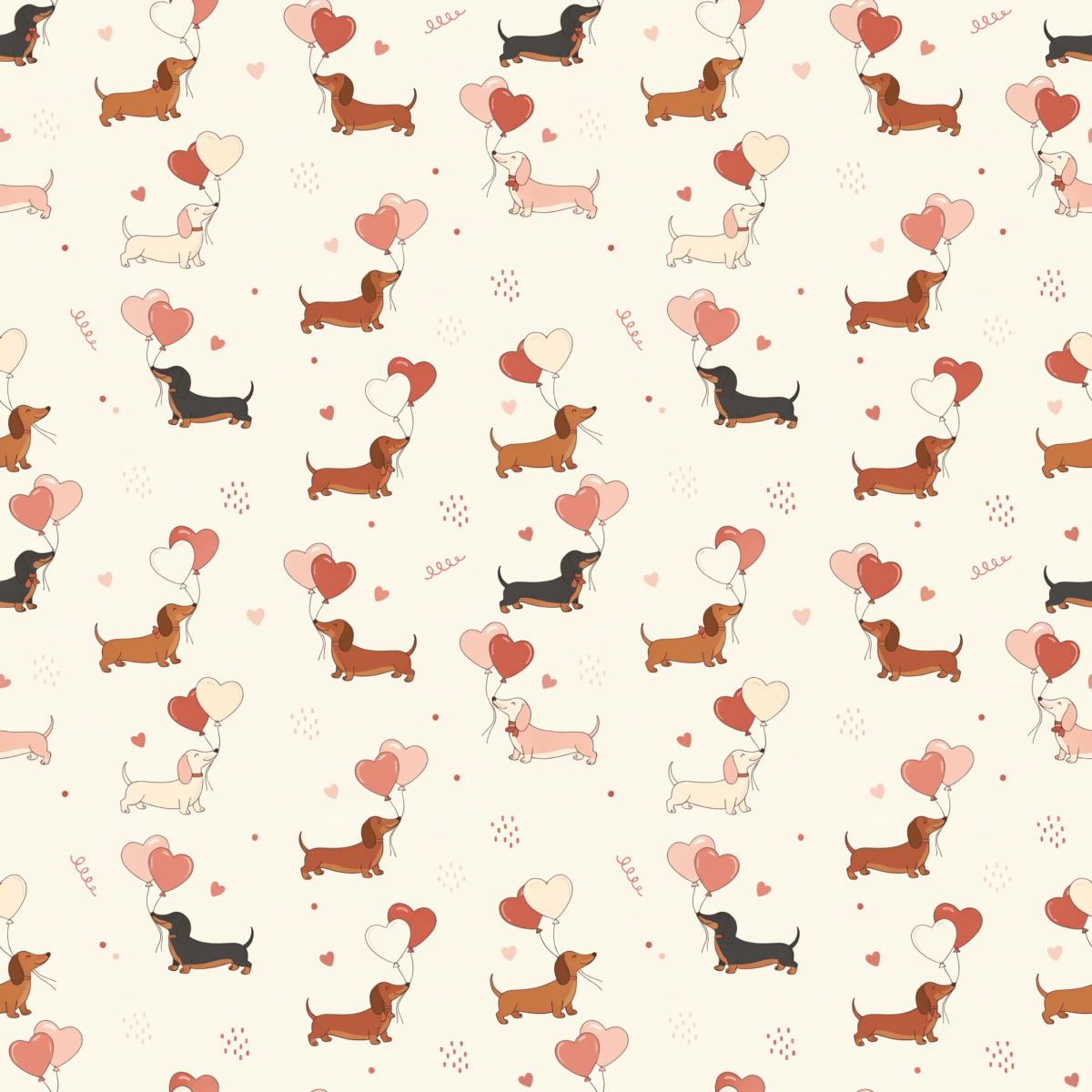 Love Letters & Long Dogs – Dachshund Valentine Wrapping Paper