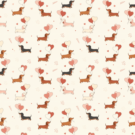 Love Letters & Long Dogs – Dachshund Valentine Wrapping Paper