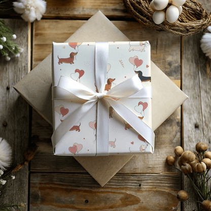 Love Letters & Long Dogs – Dachshund Valentine Wrapping Paper