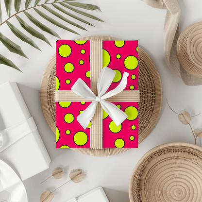 Pop Fizz Dots – Bold Neon Polka Dot Wrapping Paper