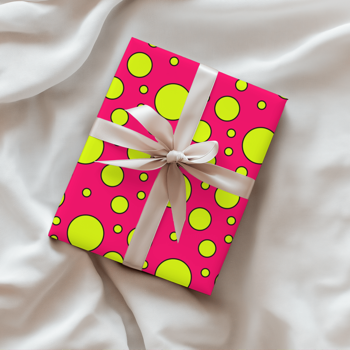 Pop Fizz Dots – Bold Neon Polka Dot Wrapping Paper