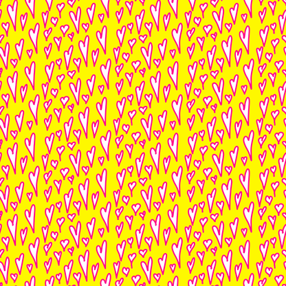 Love Loud – Neon Heart Scribble Wrapping Paper