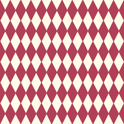 Crimson Harlequin Charm – Classic Diamond Wrapping Paper