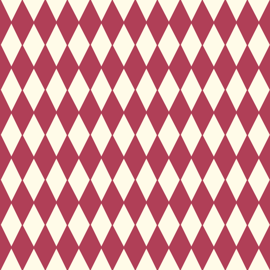Crimson Harlequin Charm – Classic Diamond Wrapping Paper