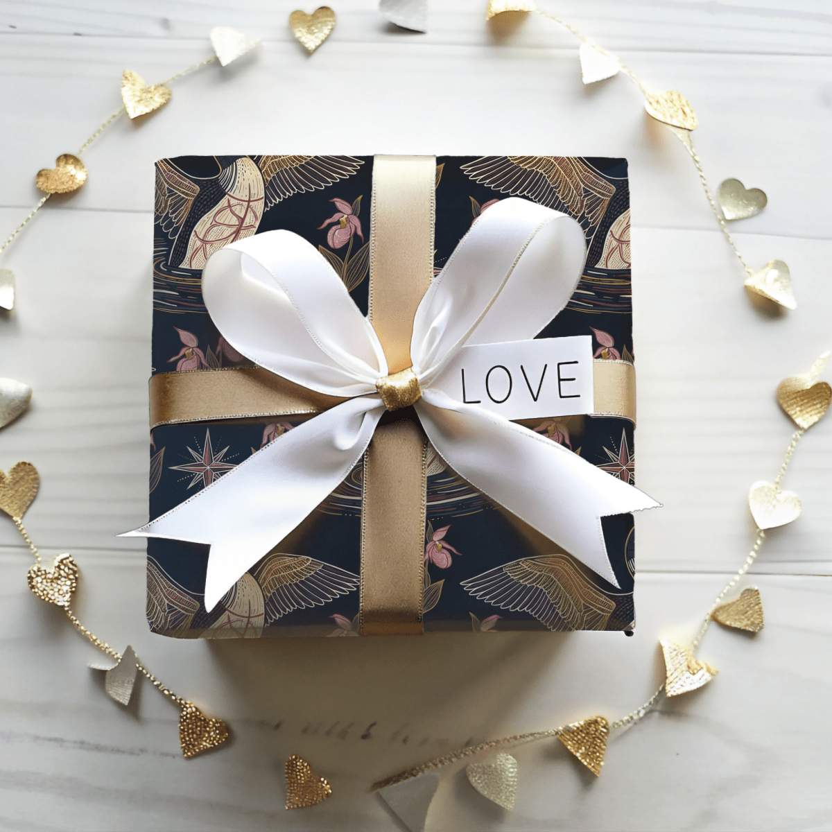 Loon, Lady Slippers and North Star Wrapping Paper