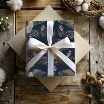 Loon, Lady Slippers and North Star Wrapping Paper