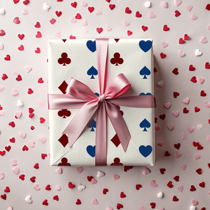 Royal Flush – Whimsical Card Suit Wrapping Paper