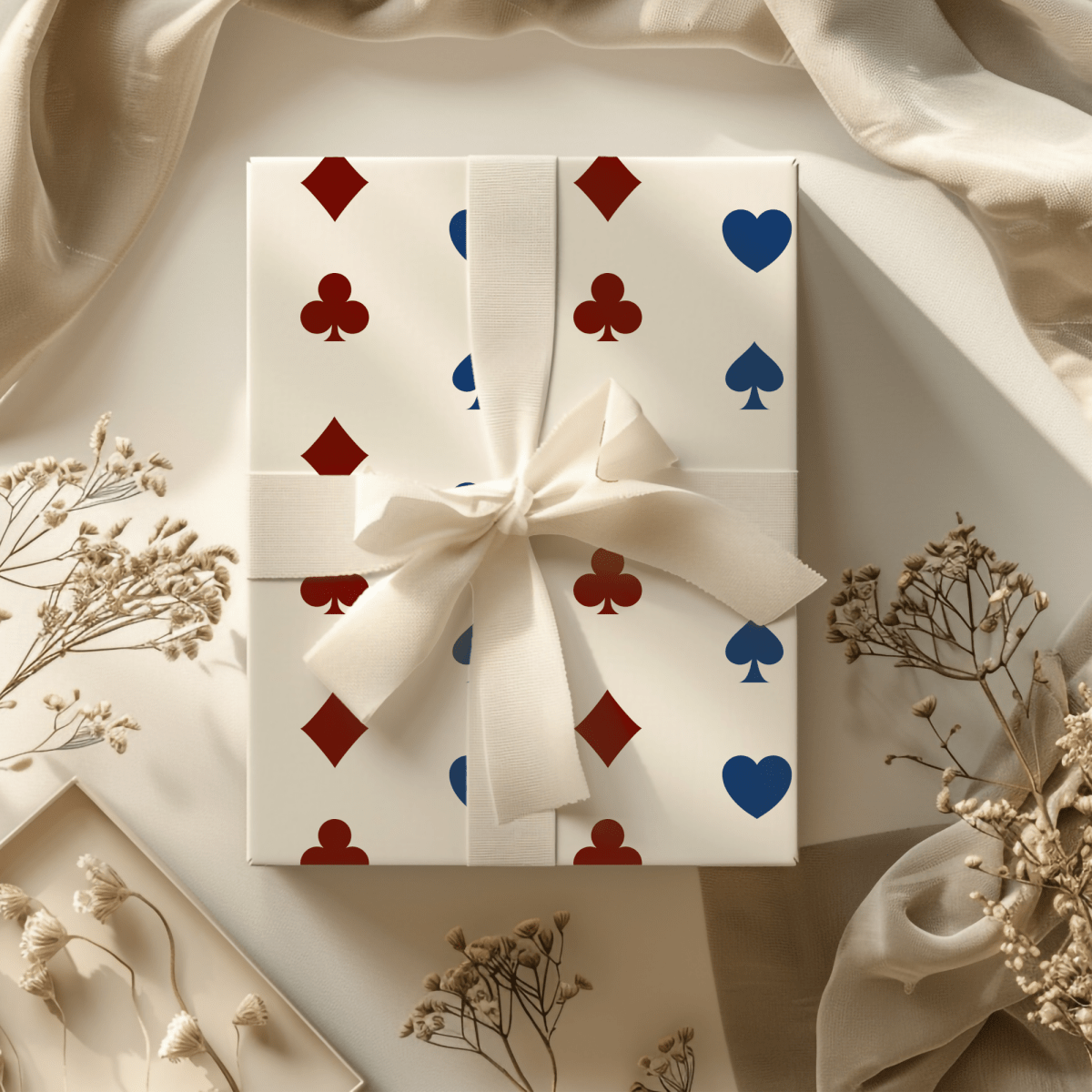 Royal Flush – Whimsical Card Suit Wrapping Paper