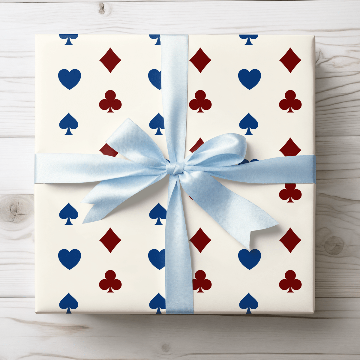 Royal Flush – Whimsical Card Suit Wrapping Paper