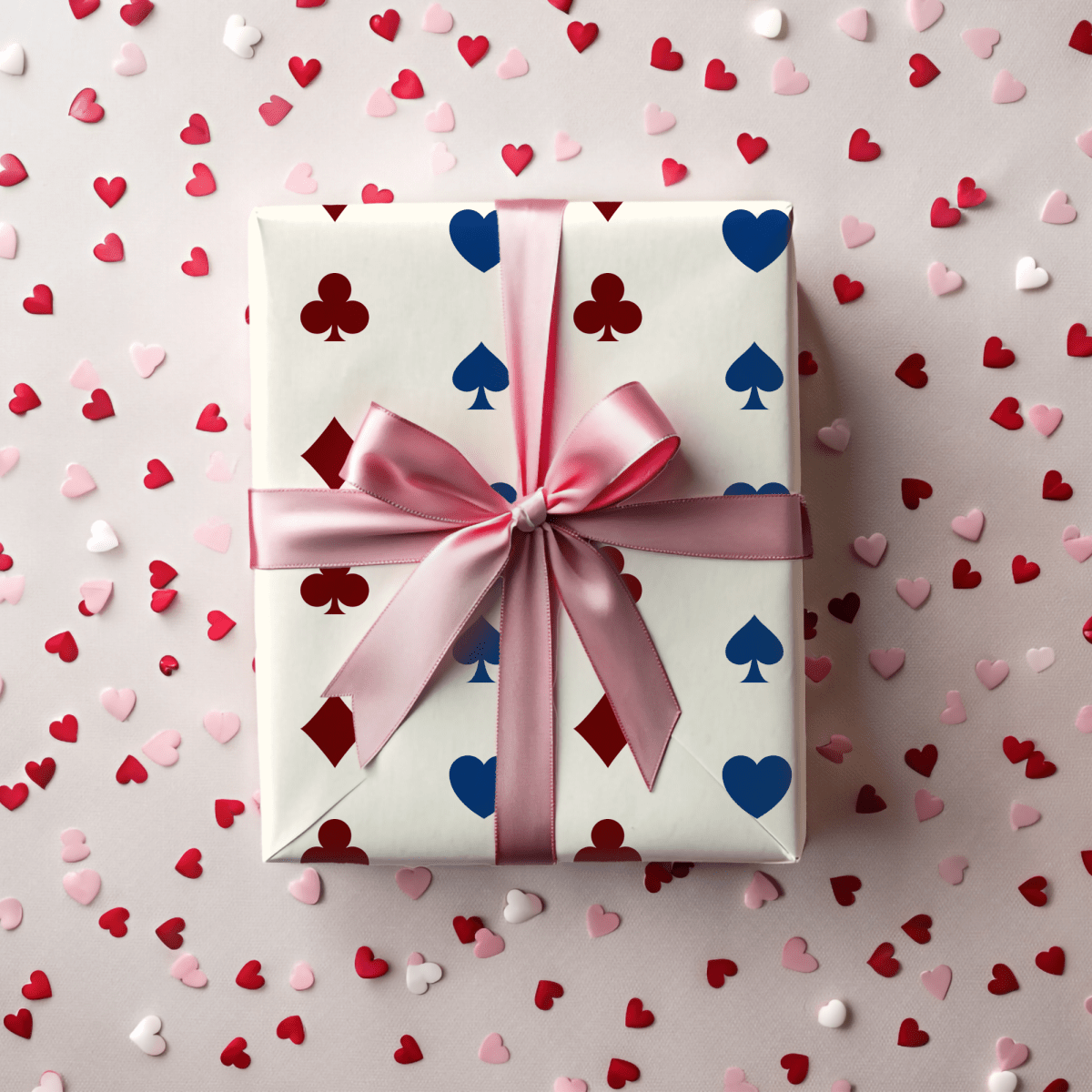 Royal Flush – Whimsical Card Suit Wrapping Paper