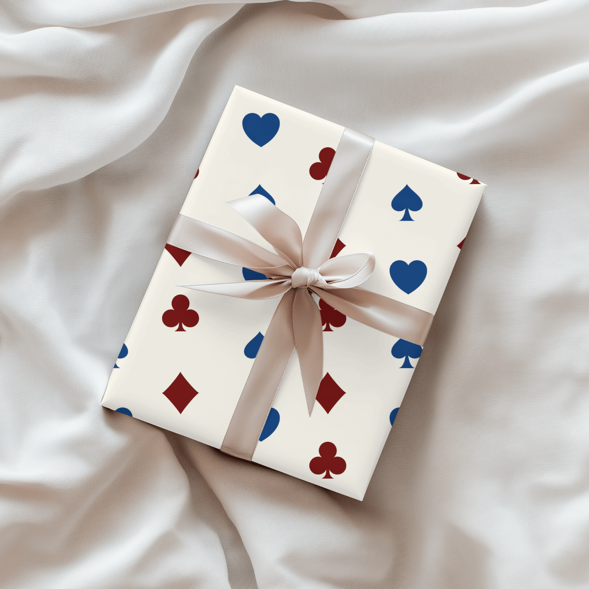 Royal Flush – Whimsical Card Suit Wrapping Paper