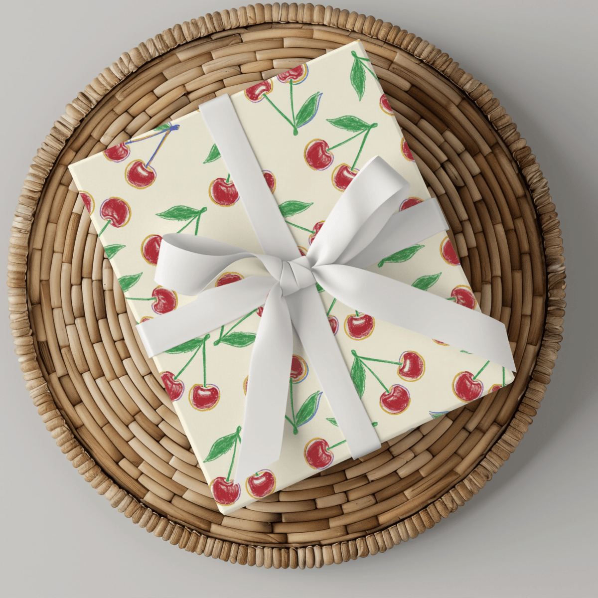 Cherry On Top – Whimsical Vintage Cherry Wrapping Paper