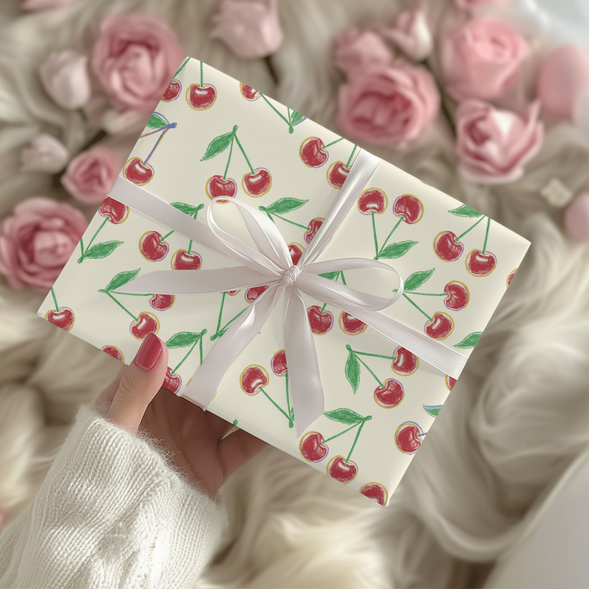 Cherry On Top – Whimsical Vintage Cherry Wrapping Paper