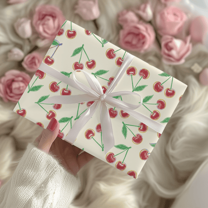Cherry On Top – Whimsical Vintage Cherry Wrapping Paper