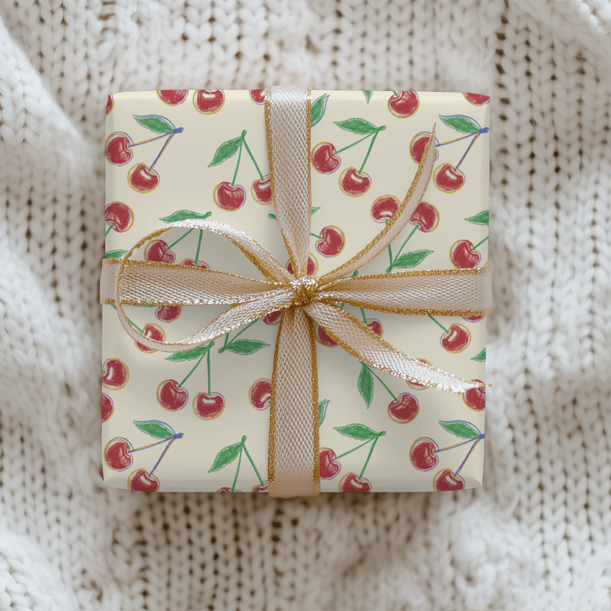 Cherry On Top – Whimsical Vintage Cherry Wrapping Paper