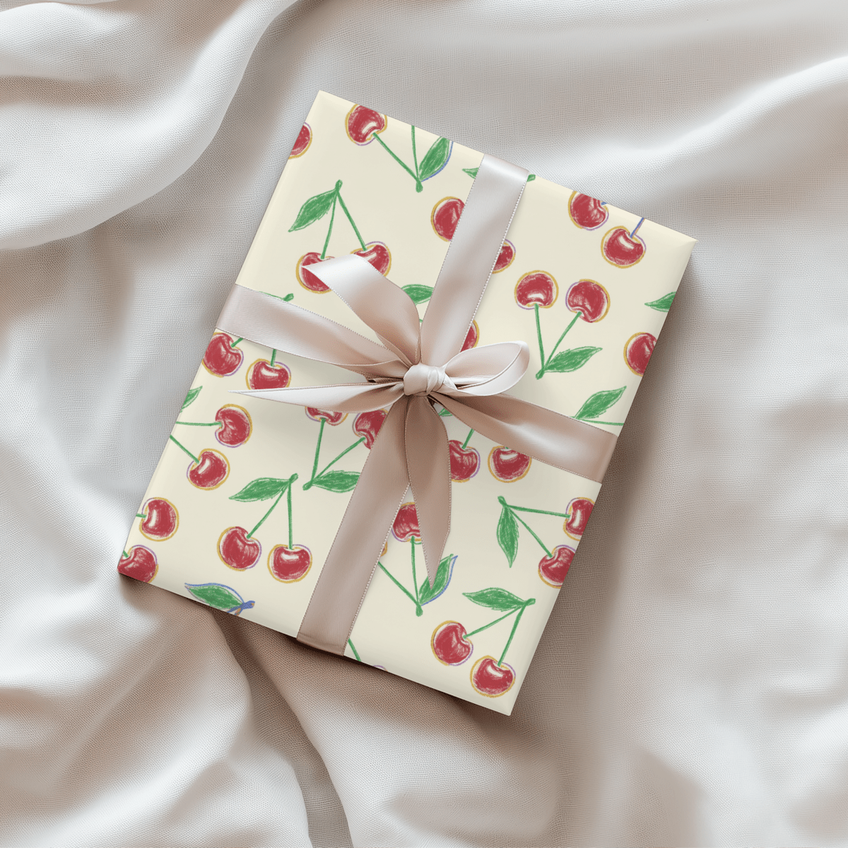 Cherry On Top – Whimsical Vintage Cherry Wrapping Paper