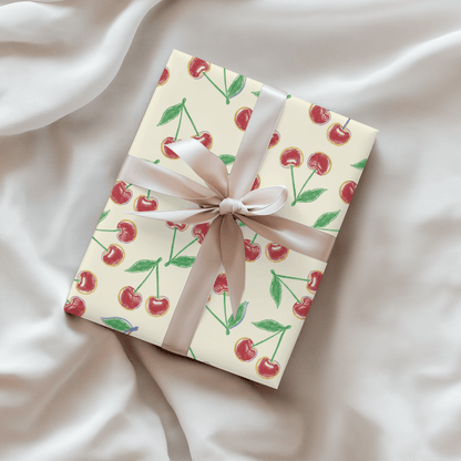 Cherry On Top – Whimsical Vintage Cherry Wrapping Paper