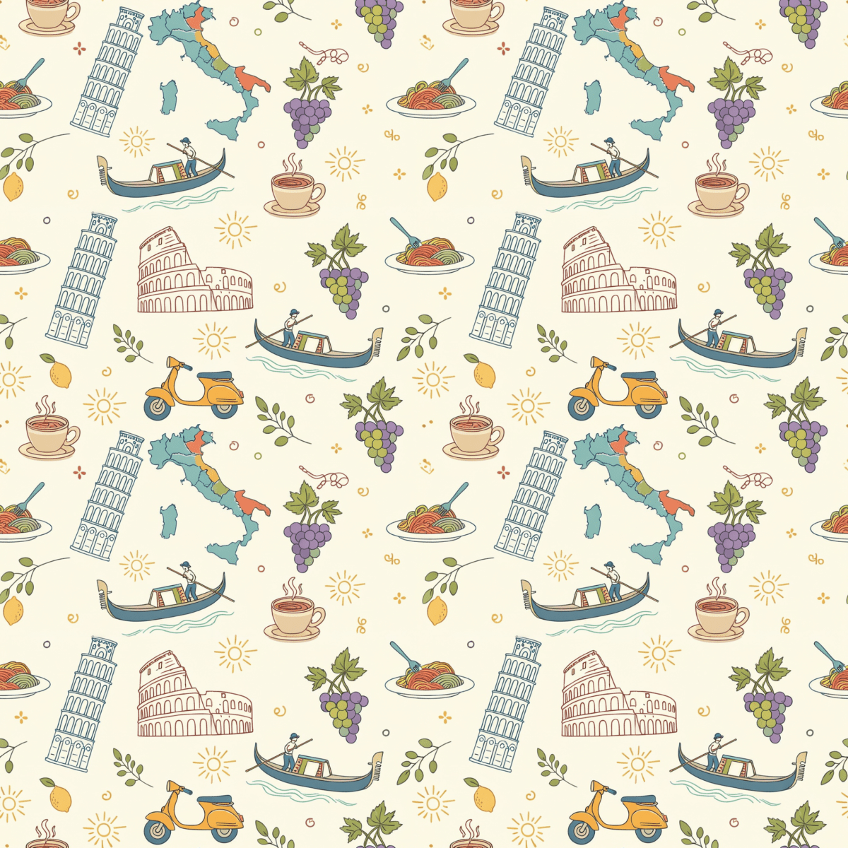 Ciao Bella – Italian Summer Daydream Wrapping Paper
