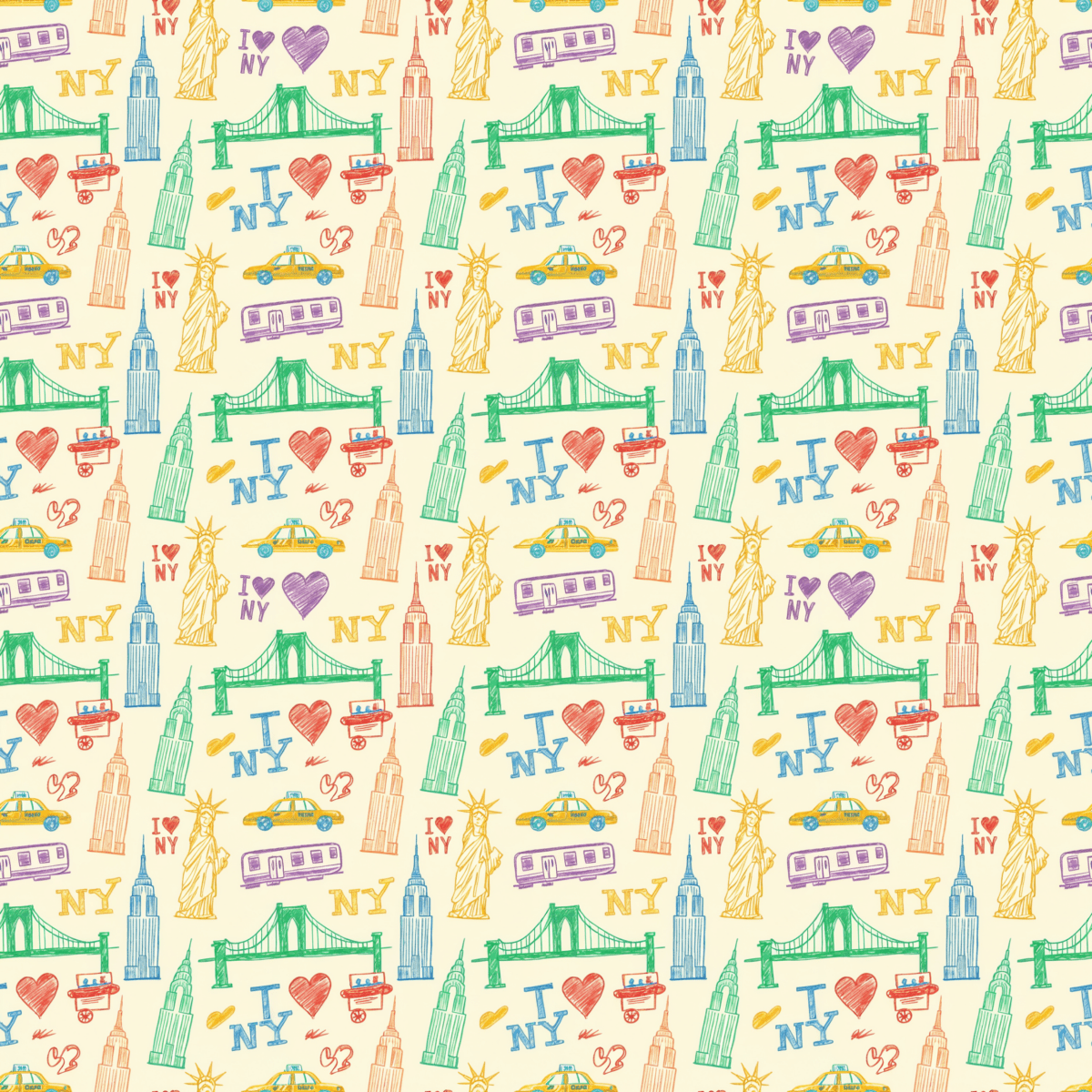 Big Apple Daydreams – NYC Sketchbook Wrapping Paper
