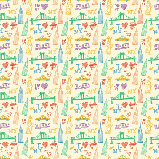 Big Apple Daydreams – NYC Sketchbook Wrapping Paper
