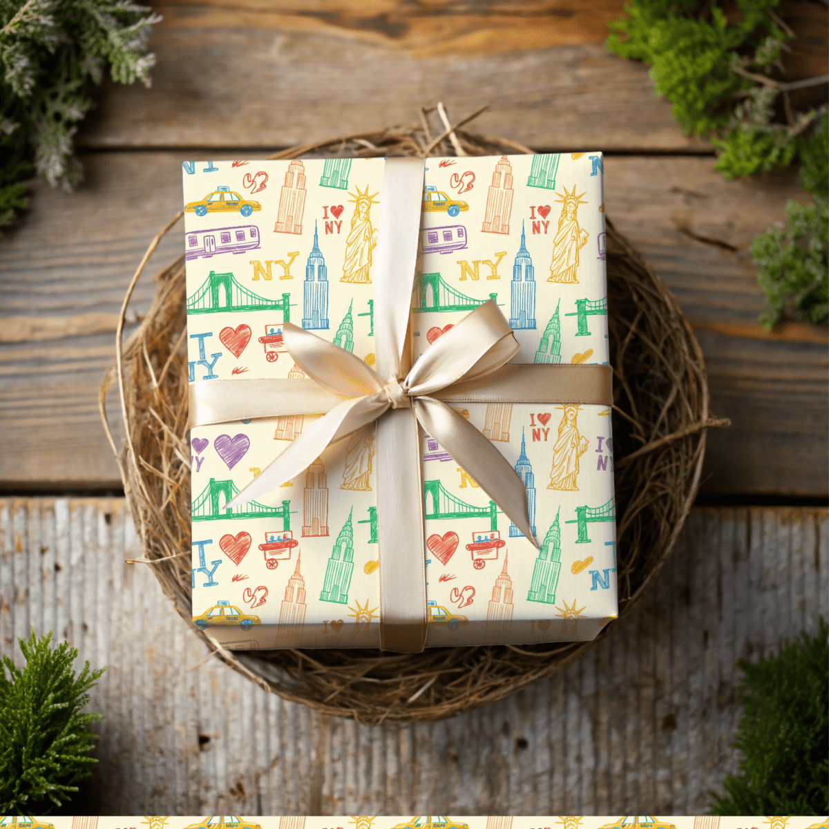 Big Apple Daydreams – NYC Sketchbook Wrapping Paper
