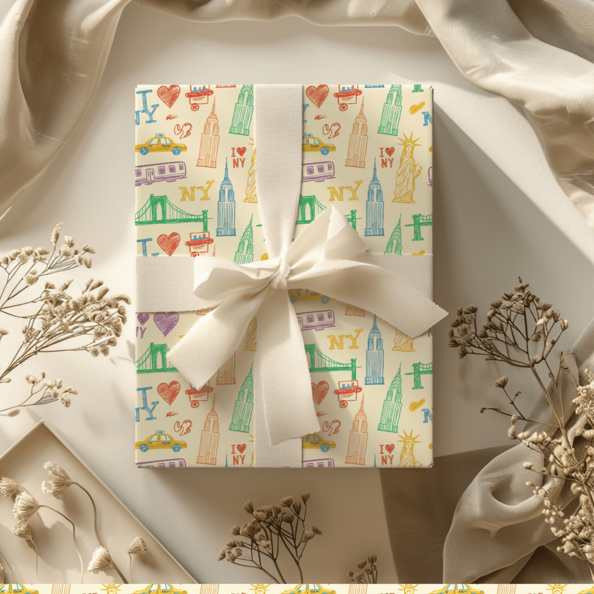 Big Apple Daydreams – NYC Sketchbook Wrapping Paper