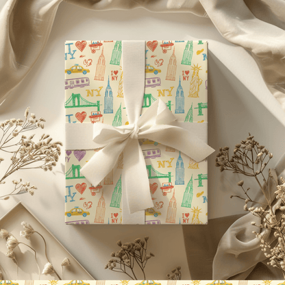 Big Apple Daydreams – NYC Sketchbook Wrapping Paper