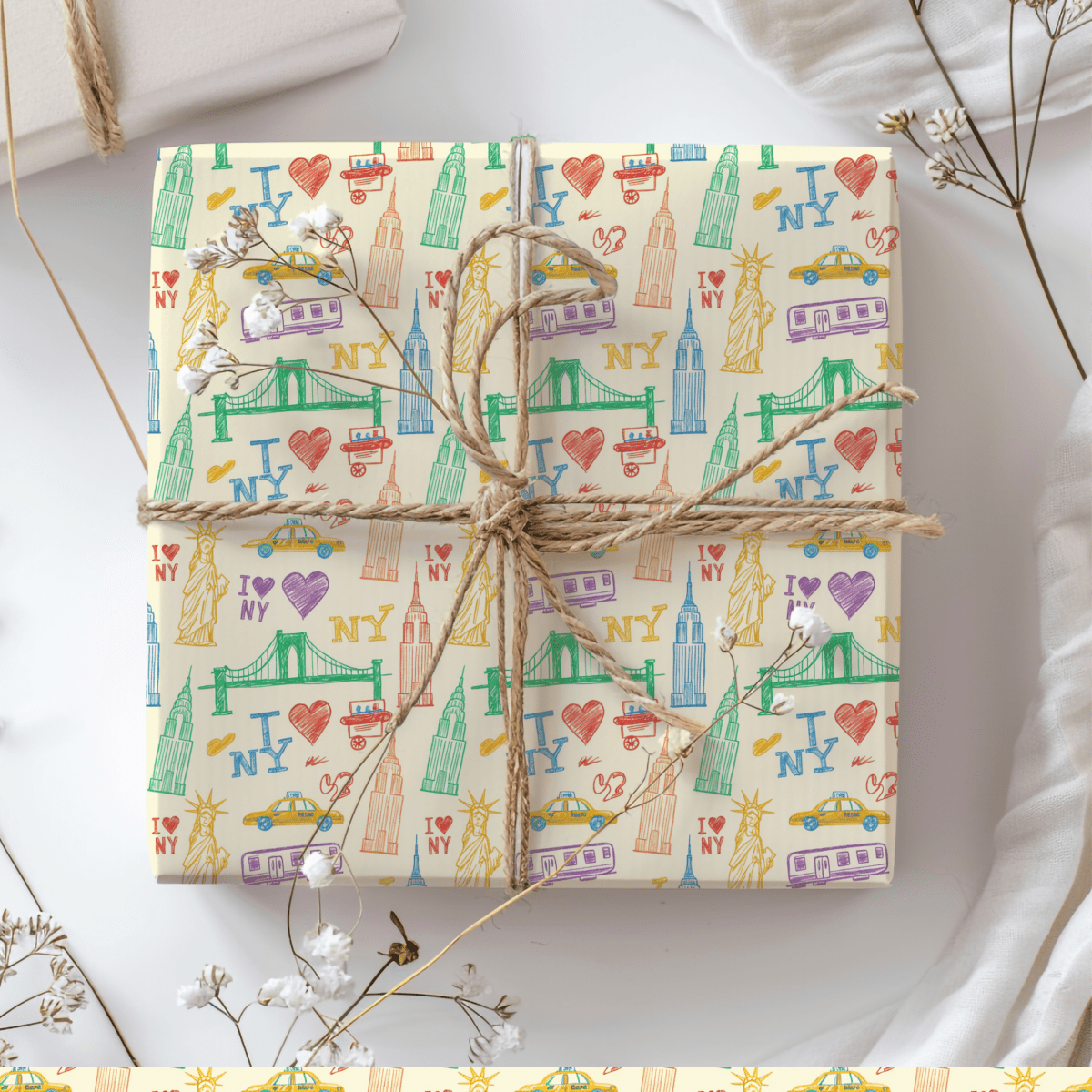 Big Apple Daydreams – NYC Sketchbook Wrapping Paper