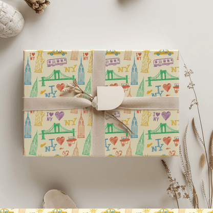 Big Apple Daydreams – NYC Sketchbook Wrapping Paper