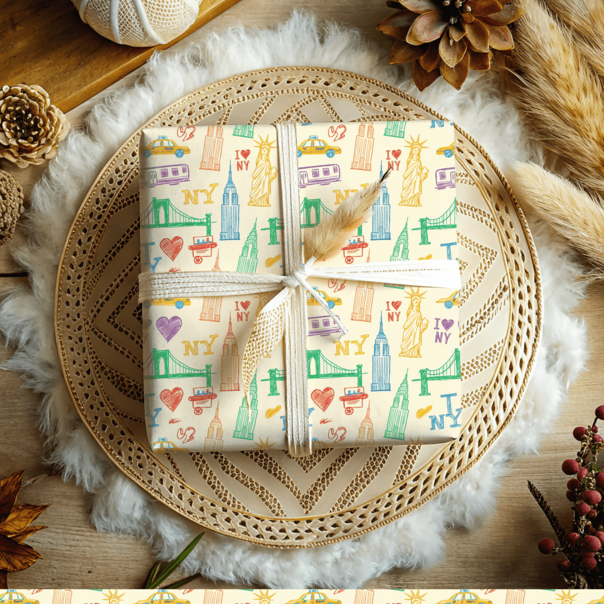 Big Apple Daydreams – NYC Sketchbook Wrapping Paper