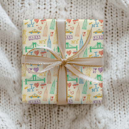 Big Apple Daydreams – NYC Sketchbook Wrapping Paper