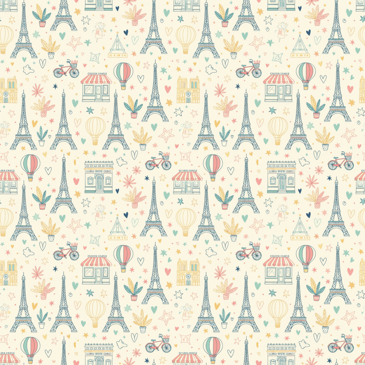 Paris, Pastels & Daydreams – Whimsical Paris Wrapping Paper