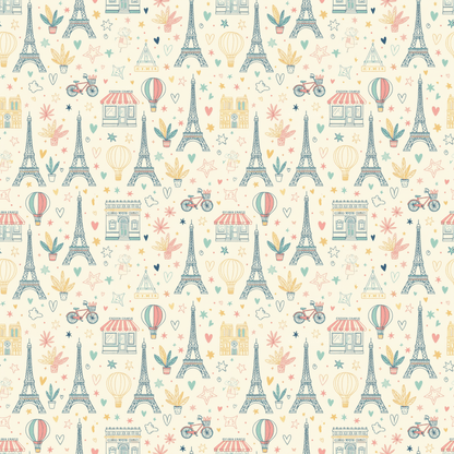 Paris, Pastels & Daydreams – Whimsical Paris Wrapping Paper
