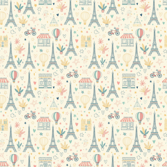 Paris, Pastels & Daydreams – Whimsical Paris Wrapping Paper