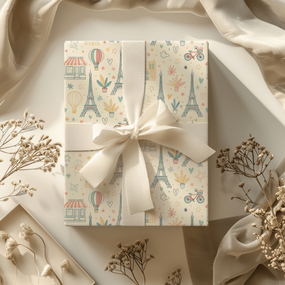 Paris, Pastels & Daydreams – Whimsical Paris Wrapping Paper
