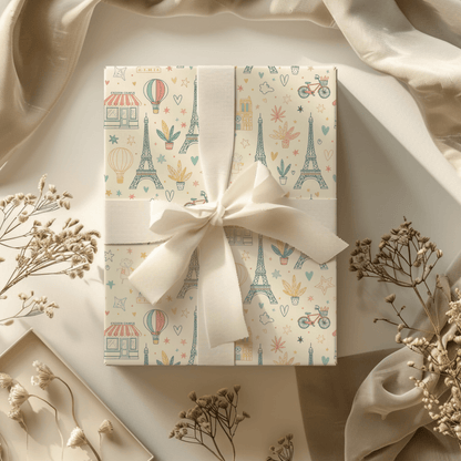 Paris, Pastels & Daydreams – Whimsical Paris Wrapping Paper