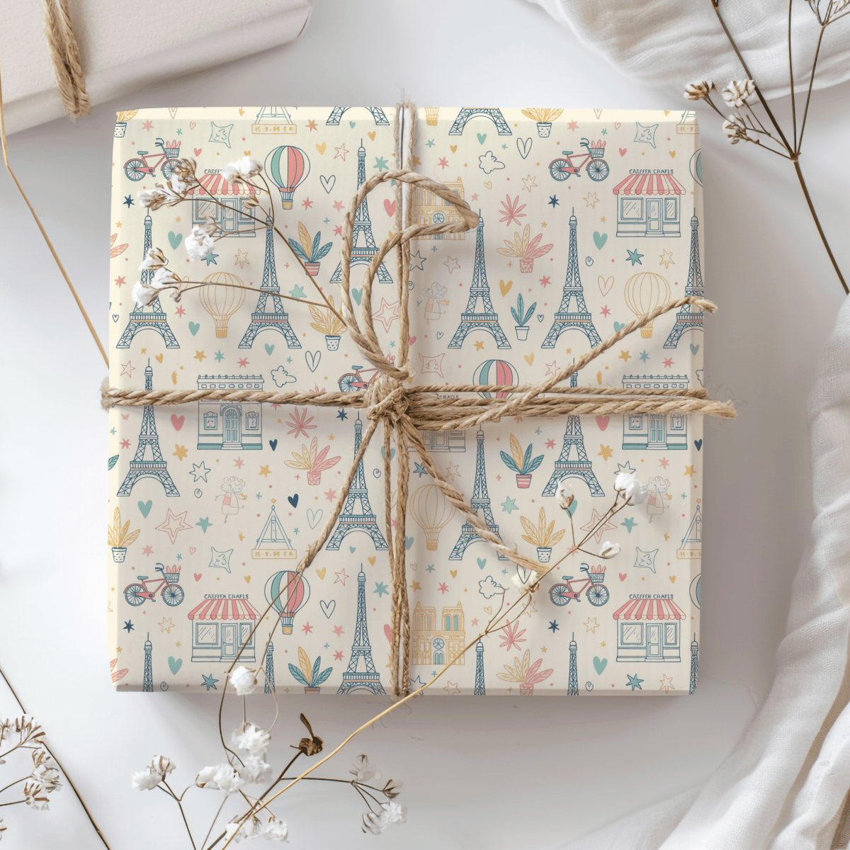 Paris, Pastels & Daydreams – Whimsical Paris Wrapping Paper