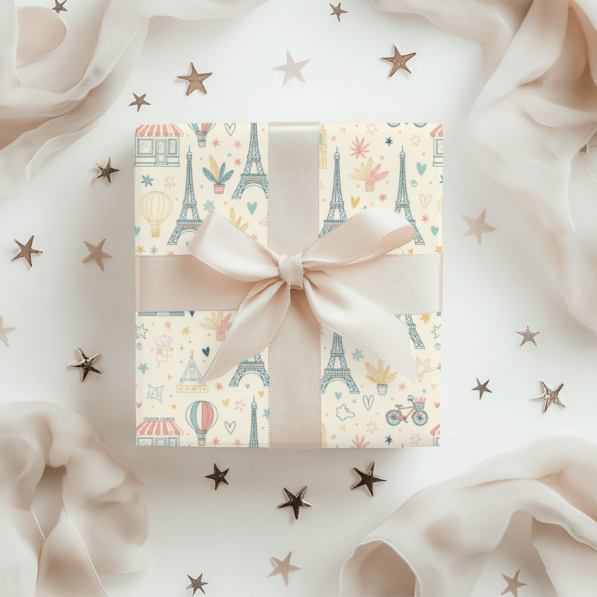 Paris, Pastels & Daydreams – Whimsical Paris Wrapping Paper