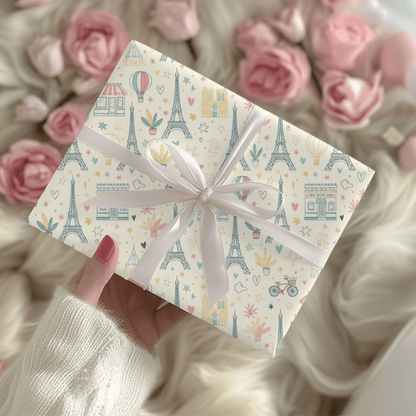 Paris, Pastels & Daydreams – Whimsical Paris Wrapping Paper