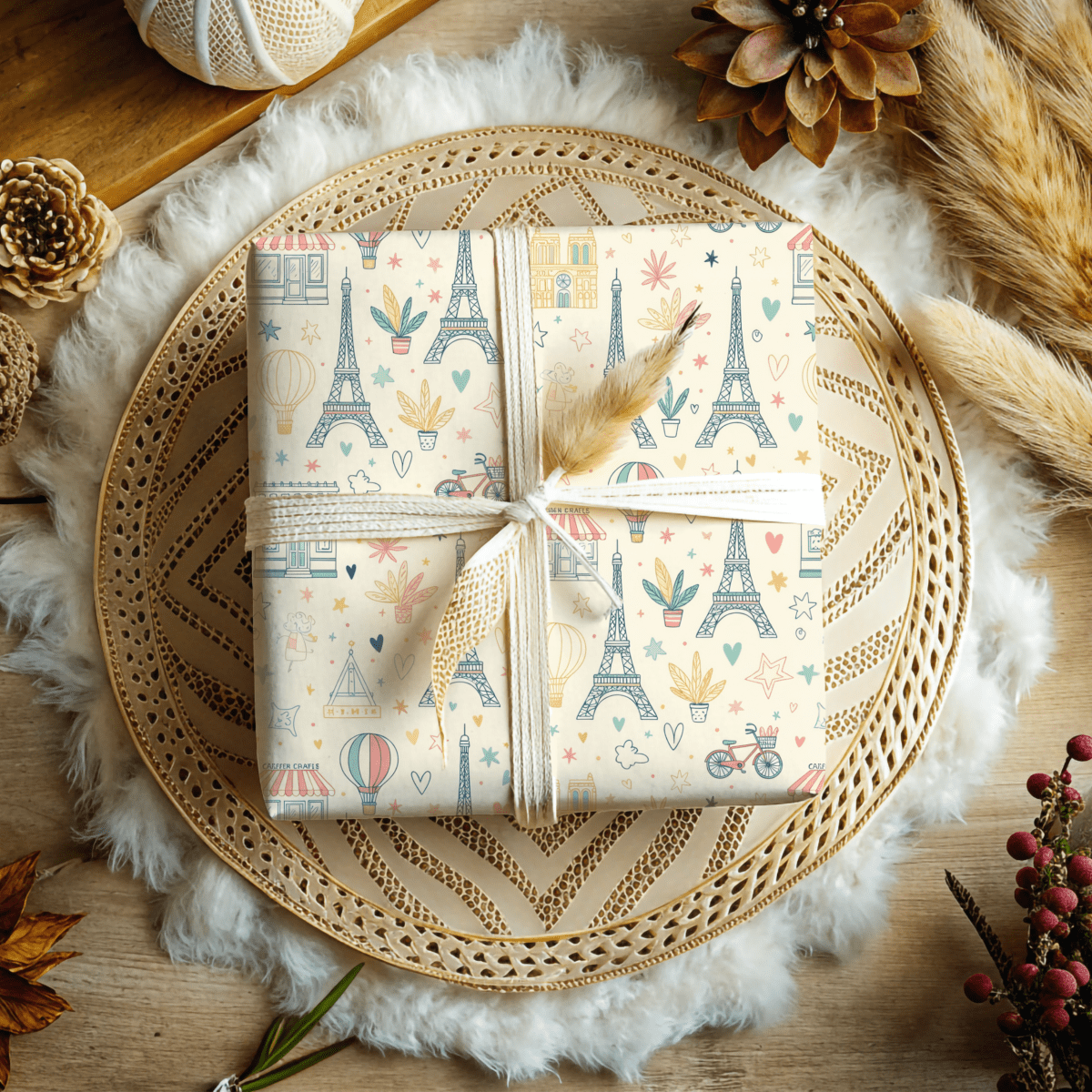 Paris, Pastels & Daydreams – Whimsical Paris Wrapping Paper