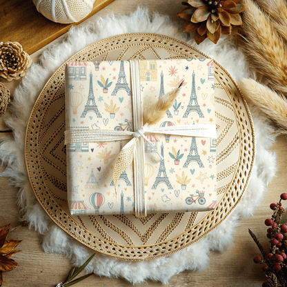 Paris, Pastels & Daydreams – Whimsical Paris Wrapping Paper