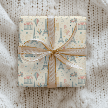 Paris, Pastels & Daydreams – Whimsical Paris Wrapping Paper