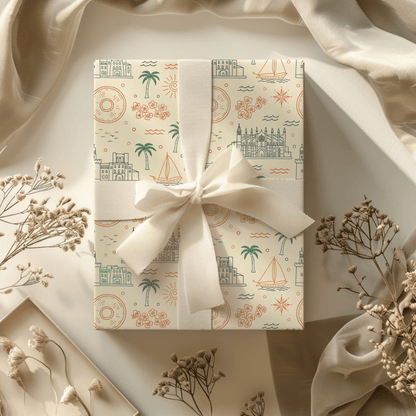 Mediterranean Mood – Coastal Escape Wrapping Paper