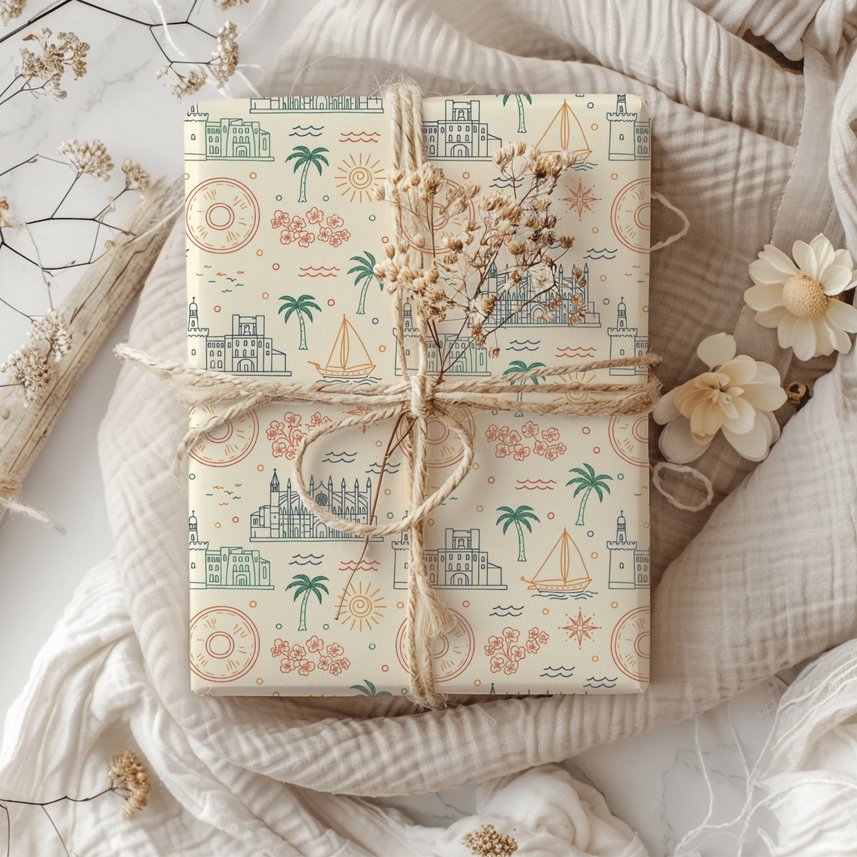 Mediterranean Mood – Coastal Escape Wrapping Paper