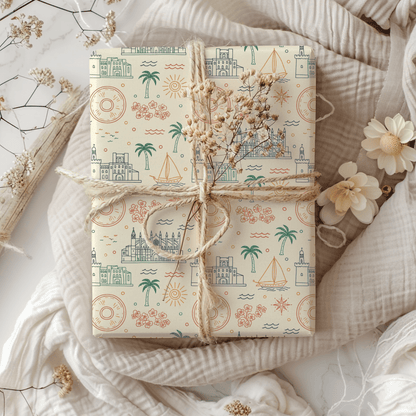 Mediterranean Mood – Coastal Escape Wrapping Paper
